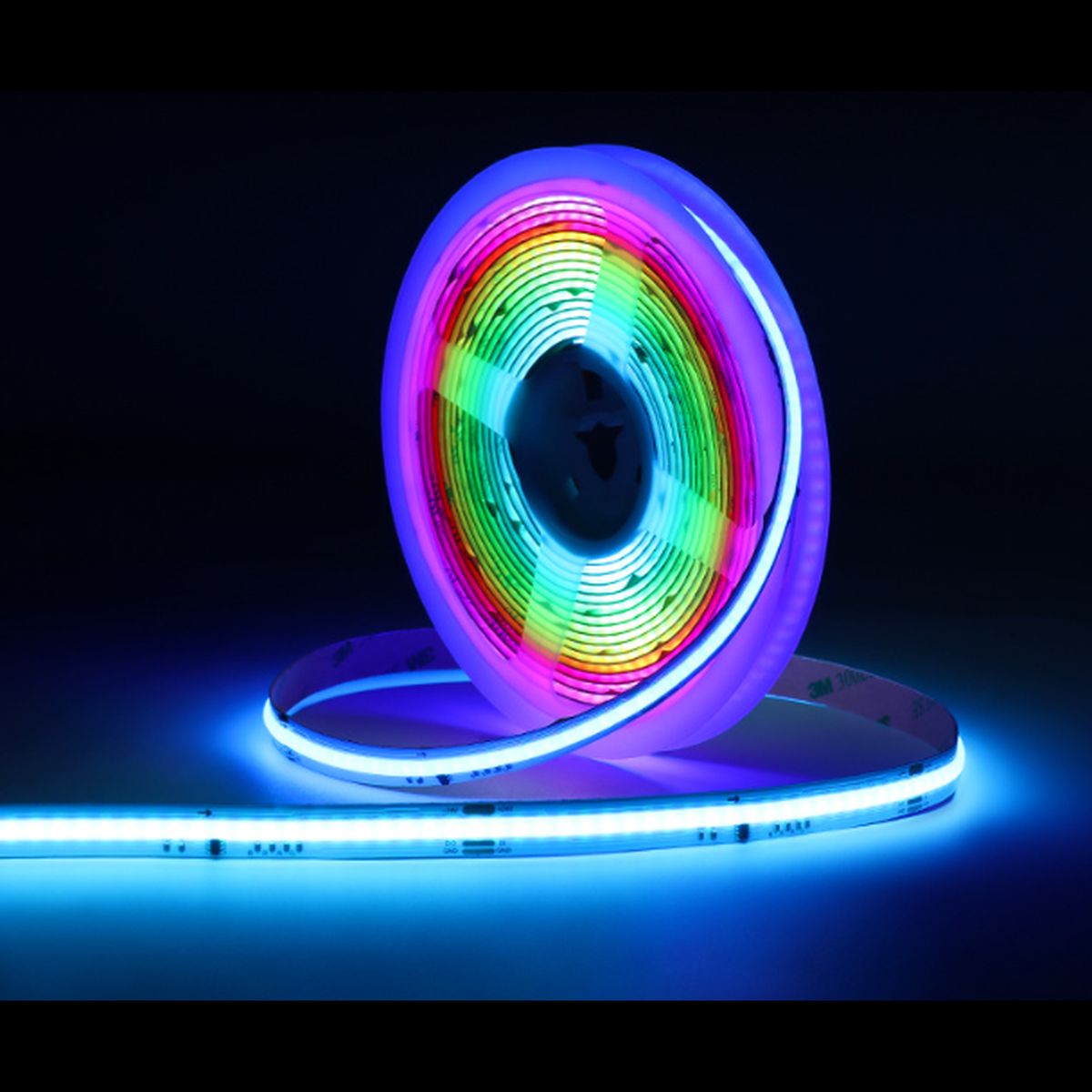 10mm 24V WS2811 RGBIC Addressable RGB COB LED Strip Lights, 720 LEDs/m