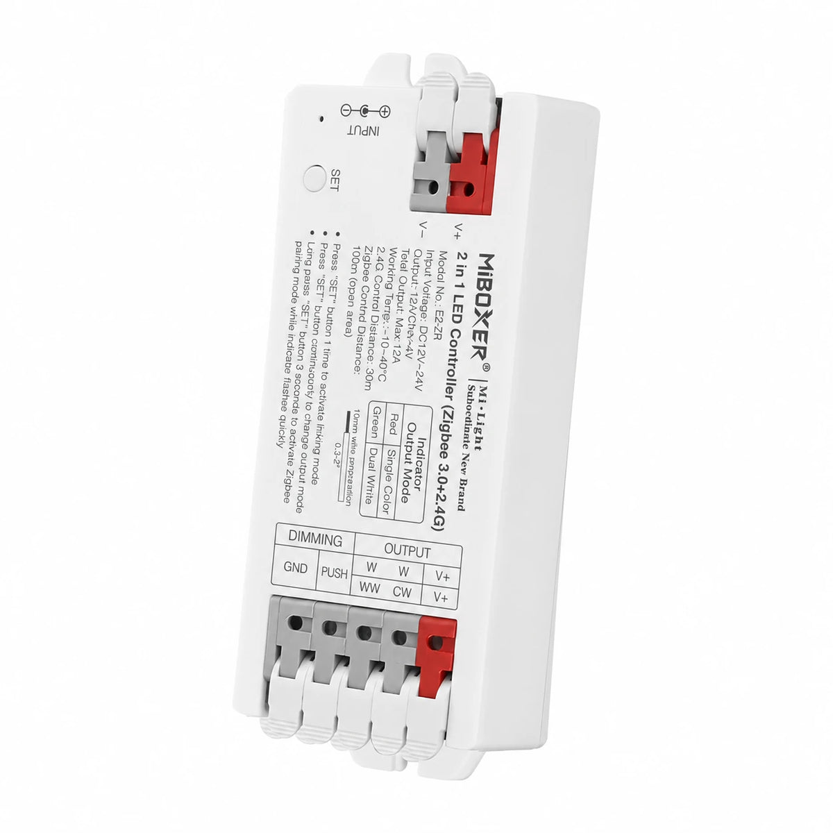 E2-ZR 2-in-1 CCT and dimming LED controller, Zigbee 3.0 version