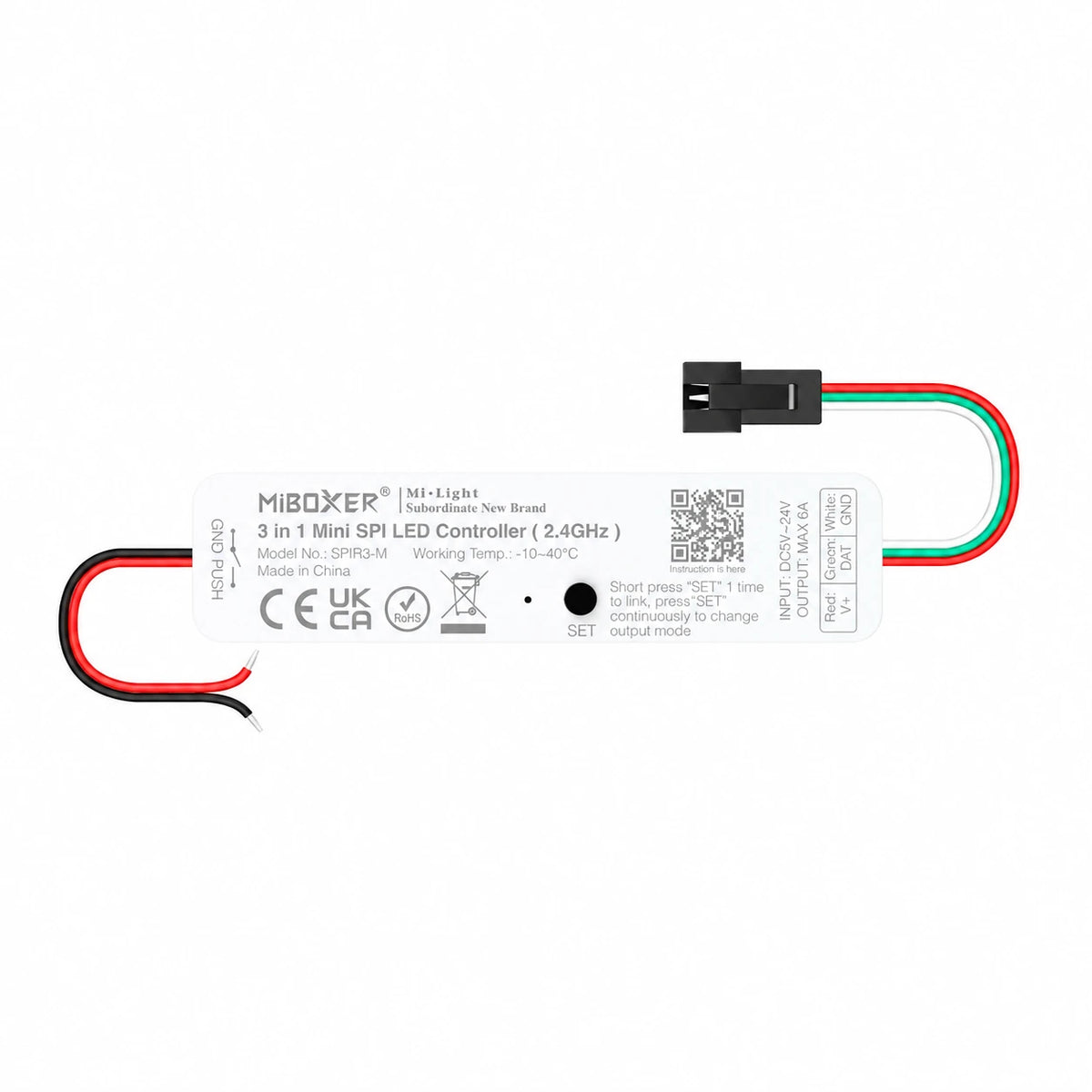 SPIR3-M mini 3-in-1 SPI addressable LED controller, product view