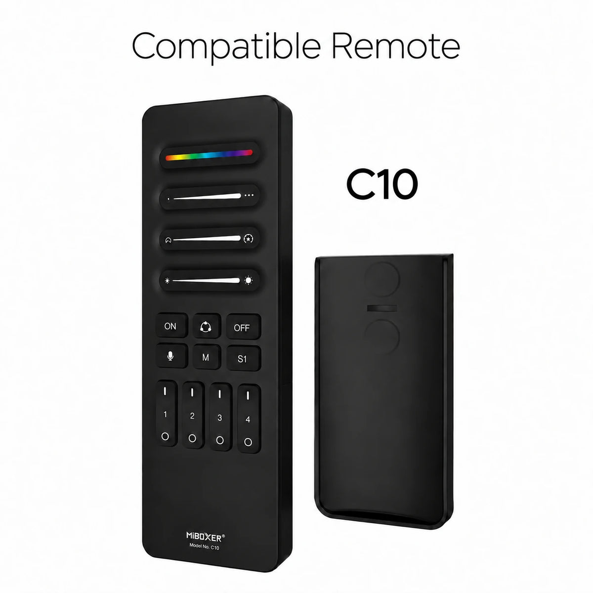SPIW5-4 shown with the compatible C10 four-channel remote