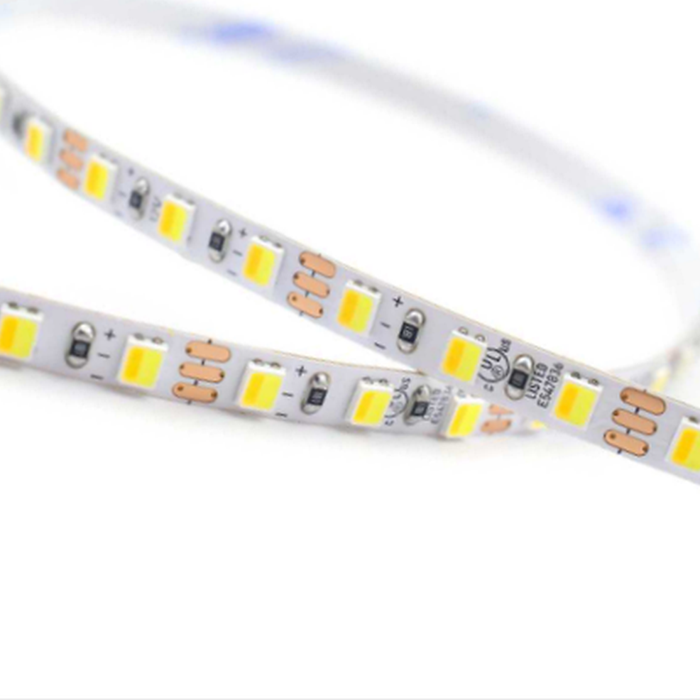 ultra thin 3-wire 5mm 2835 tunable white LED strip light, 120 LEDs/m 12V
