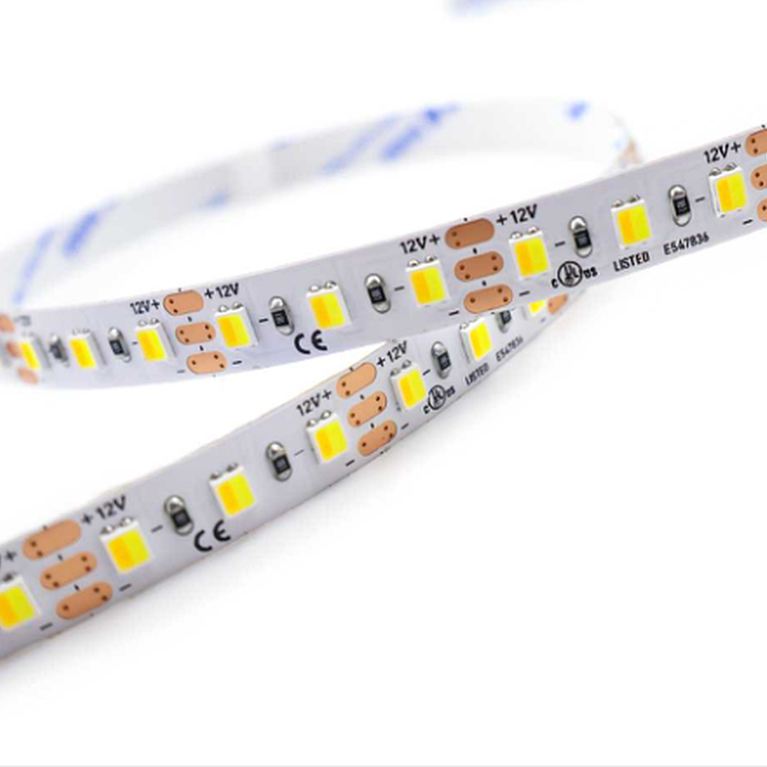 3-wire 8mm 2835 tunable white LED strip light, 120 LEDs/m 12V