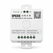 RGBCCT LED Strip Controller 5-in-1, 5-24V 5CH PWM, Bluetooth App – SP635E