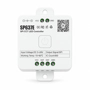 Addressable CCT LED Strip Controller, SPI 5-24V, Bluetooth App & Remote – SP637E