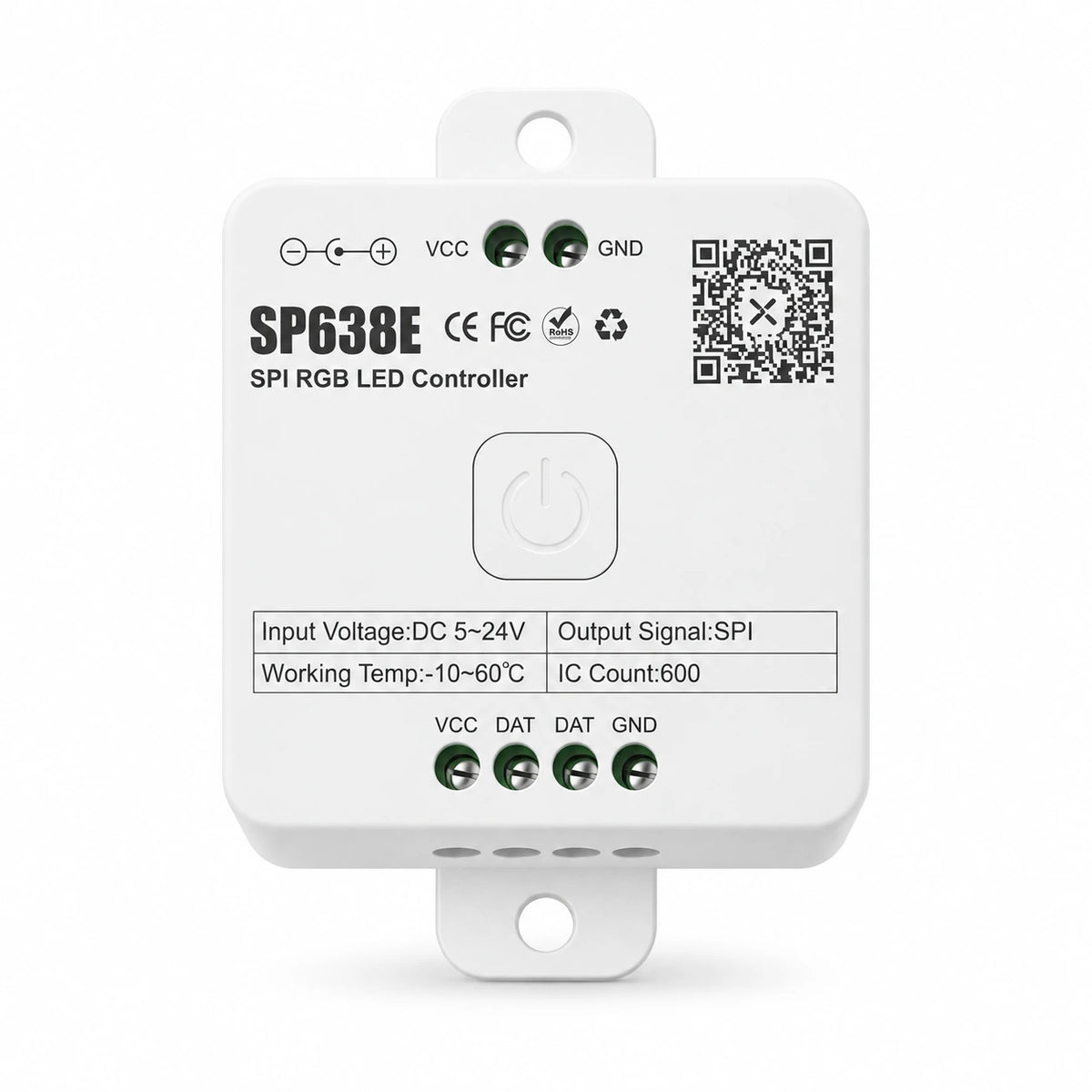 Addressable RGB LED Strip Controller for WS2812B / WS2811, 5-24V SPI – SP638E