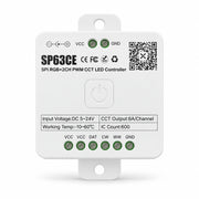 Addressable RGB + CCT LED Controller, SPI + 2CH PWM 5-24V – SP63CE